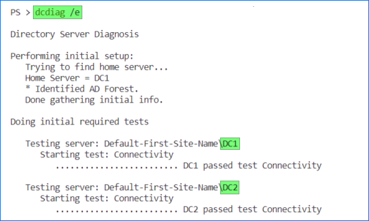 health check active directory